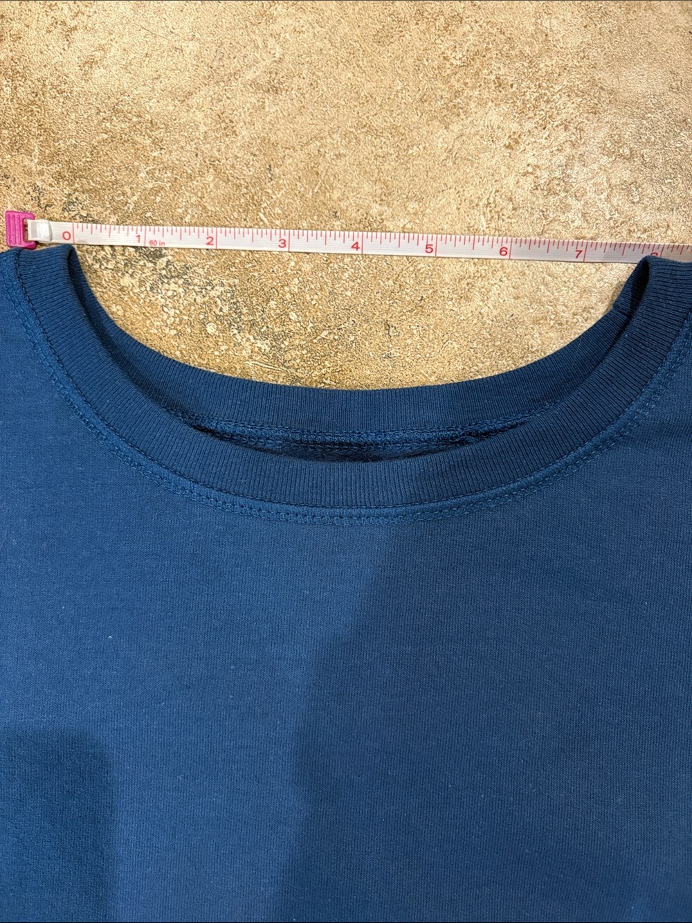 HANES Men's Teal Blue Crewneck Sweatshirt - Picture 4 of 8